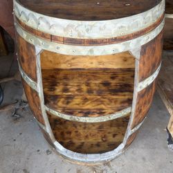 Wine barrel cabinet 