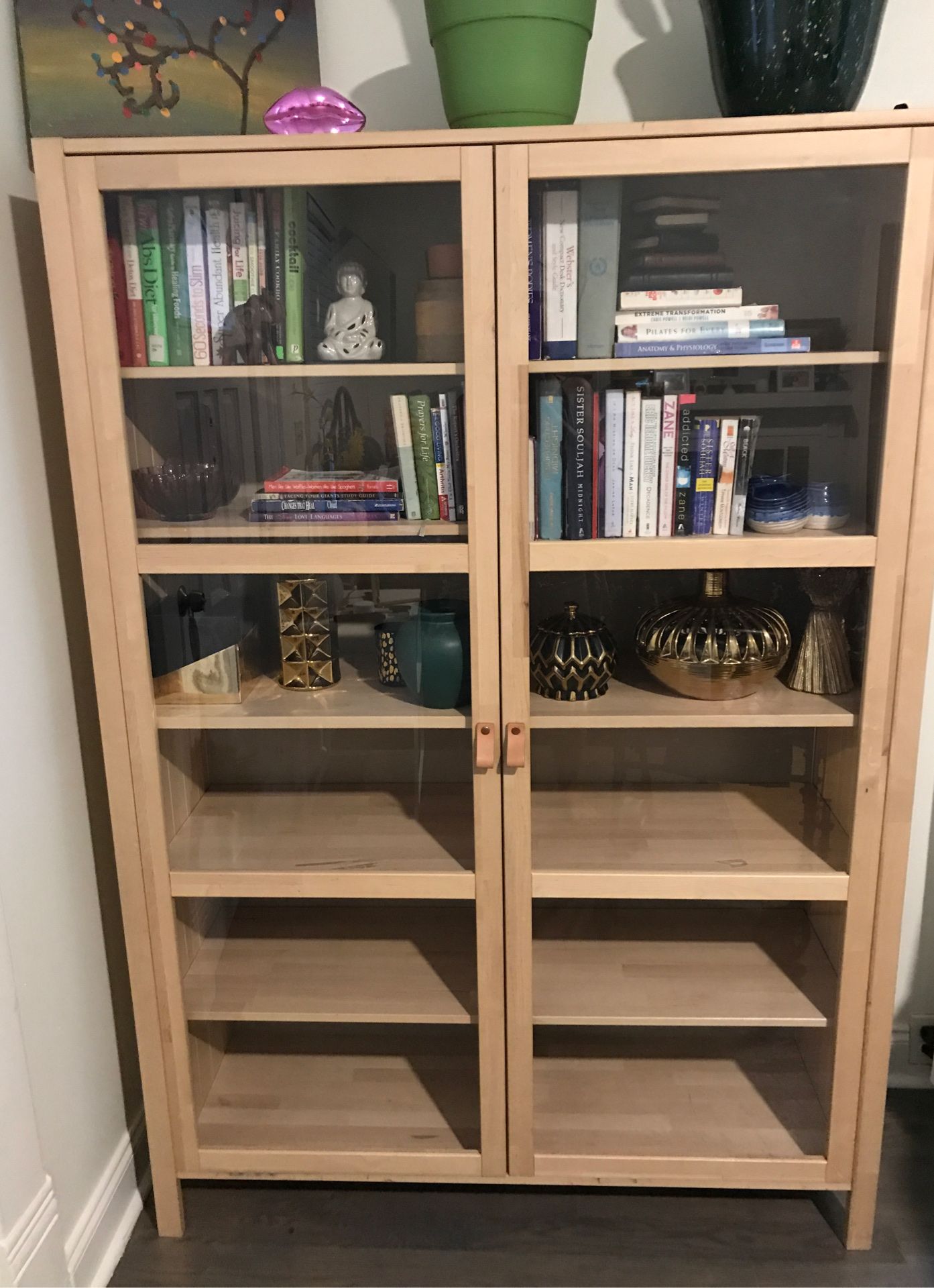 IKEA pine cabinet price is firm and u need a truck and help for pick up Dimensions are 4 feet across 4’8” inch long 1’5” inch wide