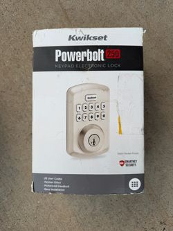 Kwikset Powerbolt 250 10-Button Keypad Satin Nickel Transitional Electronic Deadbolt Door Lock