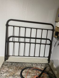 Bronze queen bed frame