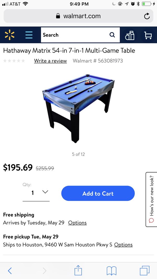 Hathaway Matrix 54 In 7 1 Multi Game Table For Houston Hathaway Matrix 54 In 7 1 Multi Game Table For Houston Tx Offerup