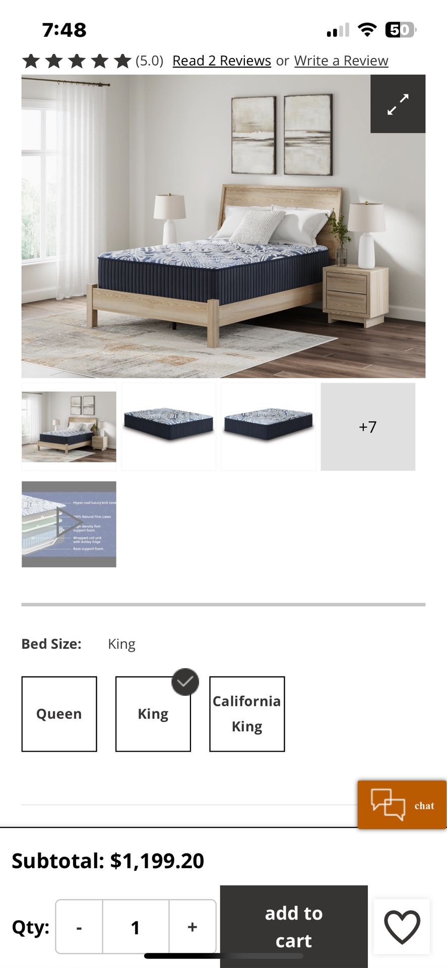 Ashley Sierra Sleep Ultra Luxury Firm King sized mattress from Ashley! I paid $1,300 for it on sale. Model number M57141 Still in the box an