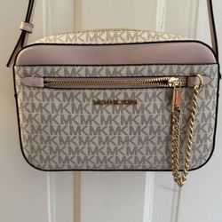 Michael Kors Monogram Crossbody Purse with Saffiano Leather