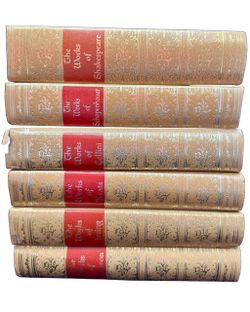 Vintage Black's Reader Service Book Set 6 Volumes Red & Gold Gilt classic