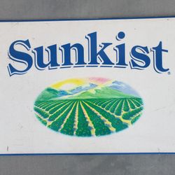 Sunkist Oranges Tree Farm Composite Sign Man Cave Yard Art Wall Hanger