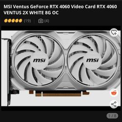 Msi Ventus GeForce RTX 4060 White 