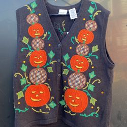 Vintage Halloween Fall Autumn Vest Sweater Cardigan ~ $25 To $50 Each