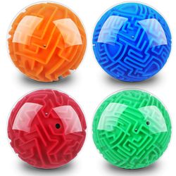 🔥 4PCS Maze Puzzle Balls Set | Brain Game | $15 | Fun Gift