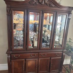 Dinette Set Cherry Colored Wood