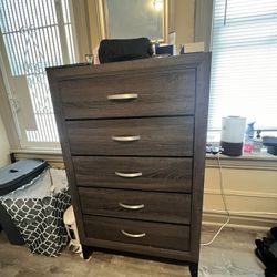 Grey Wooden Dresser 