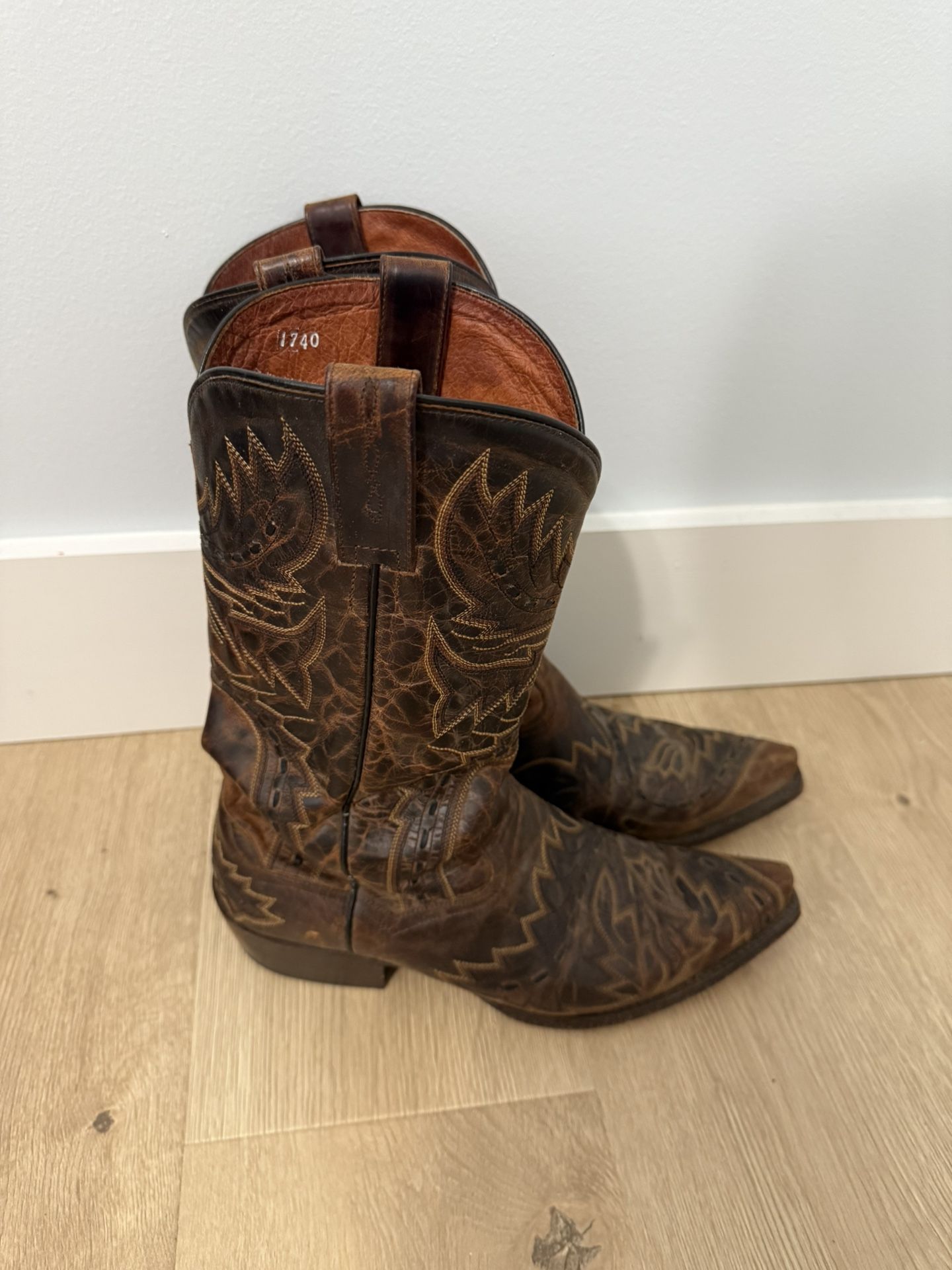 Danpost Leather Cowboy Boots Size 10