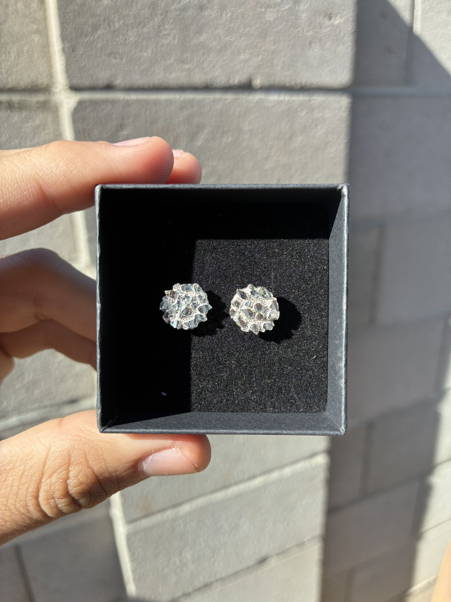 925 Silver Nugget Earrings
