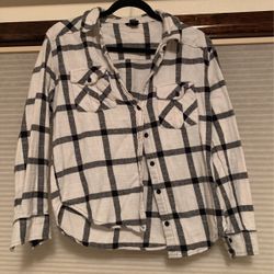 White And Black Plaid Shirt 