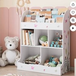 Kids bookshelf white new