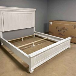 Solid Wood White Bedroom Furniture 💛💛 Queen Size Bed Frame 💞 Matching Dresser, Nightstand, Chest, Mattress Available 