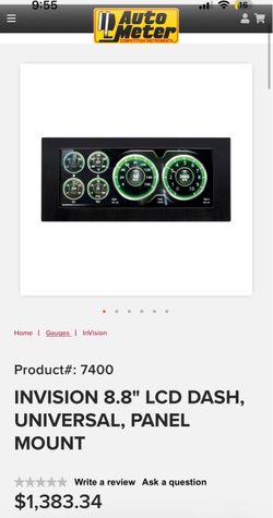7400 INVISION 8.8" LCD DASH, UNIVERSAL, PANEL mount