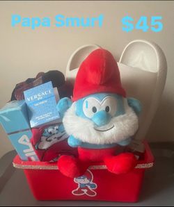 Papa Smurf gift basket