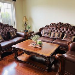 Leather coaches. Like new