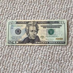 $20 Star Note Bill