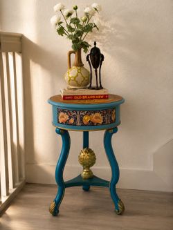 One-of-a-Kind Hand-Painted Accent Table