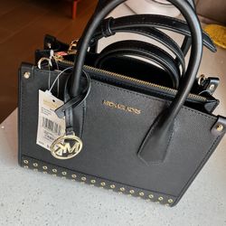 Michael Kors Black Leather Satchel