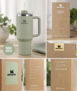 Sage Green Stanley Quencher H2.0 40 oz
