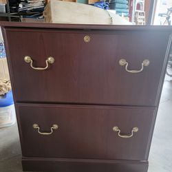 Cherry Wood Color Filing Cabinet