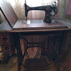Old Antique Singer Sewing Machine
