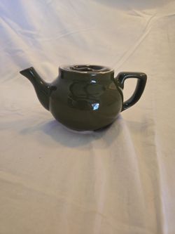 Vintage Hall China Forest Green Individual Teapot - Single Serve