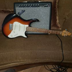 Fender Amp And Peavey Electric Guitar 