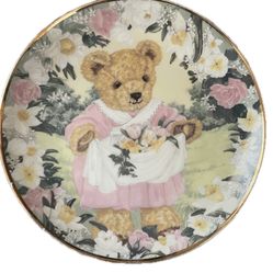 TEDDY’S EASTER TREAT Teddy Bear Plate Franklin Mint Sarah Bengry Numbered