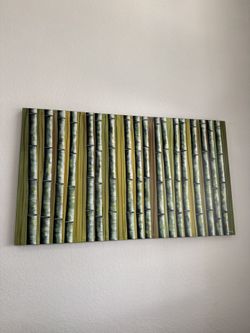 MODERN WALL ART (GREEN / BAMBOO STYLE)