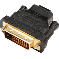 DVI Male to HDMI Female Adapter Bi-Directional DVI-D Port Converter