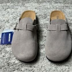 Birkenstock Boston Clog Taupe Soft Footbed Mens Size 8 9 9.5 10 10.5 11 11.5