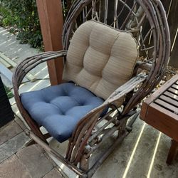 Wooden stick rocking chair