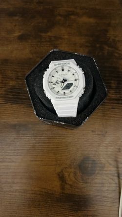 White Gshock watch
