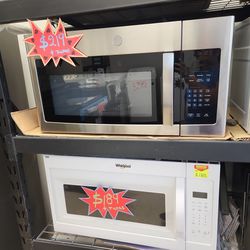 GE Microwave In Stainless Steel New