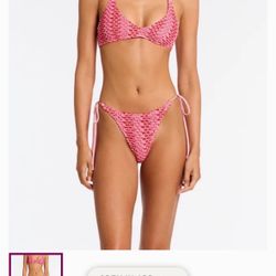 Triangl pink crochet bikini $100 OBO size Small