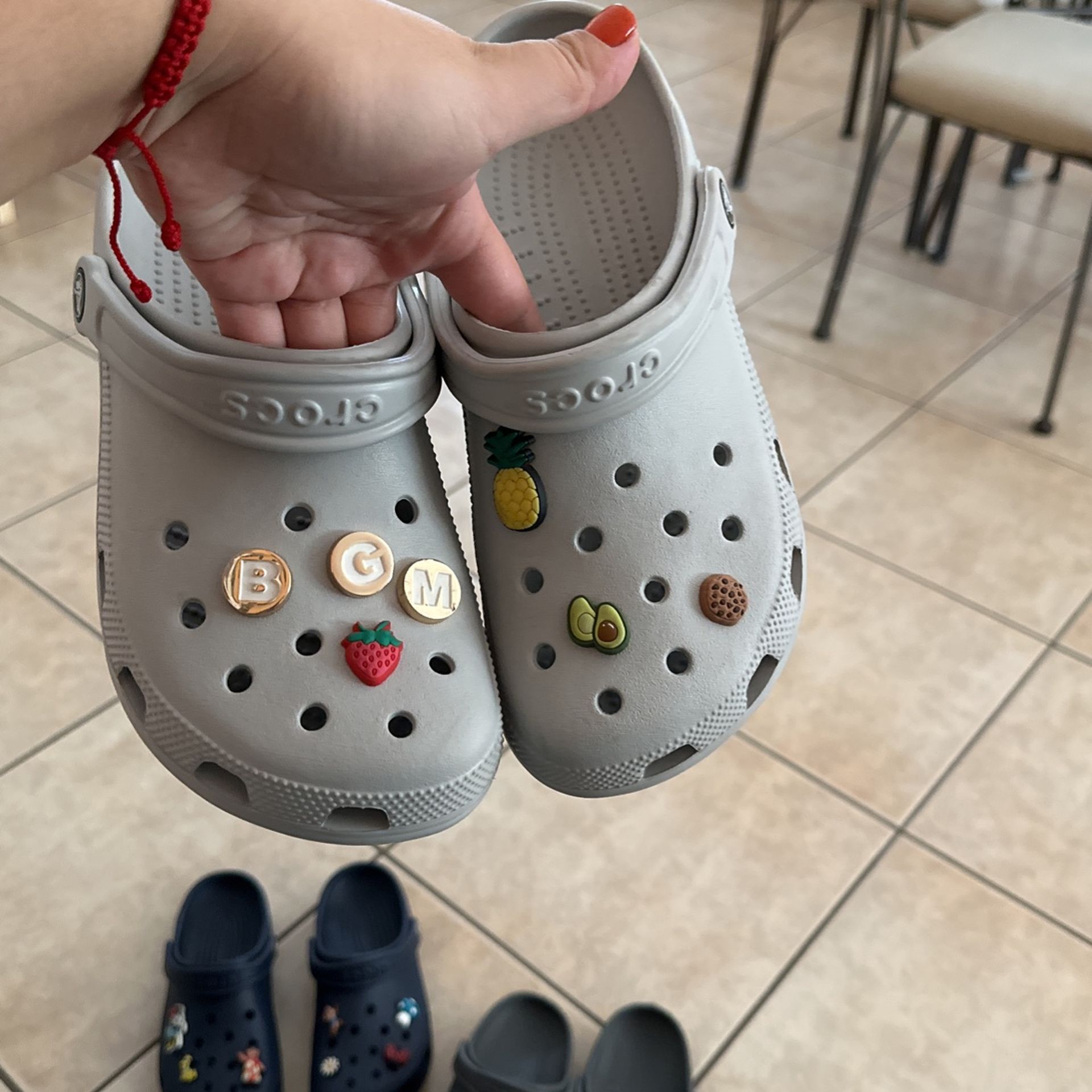 Light grey crocs