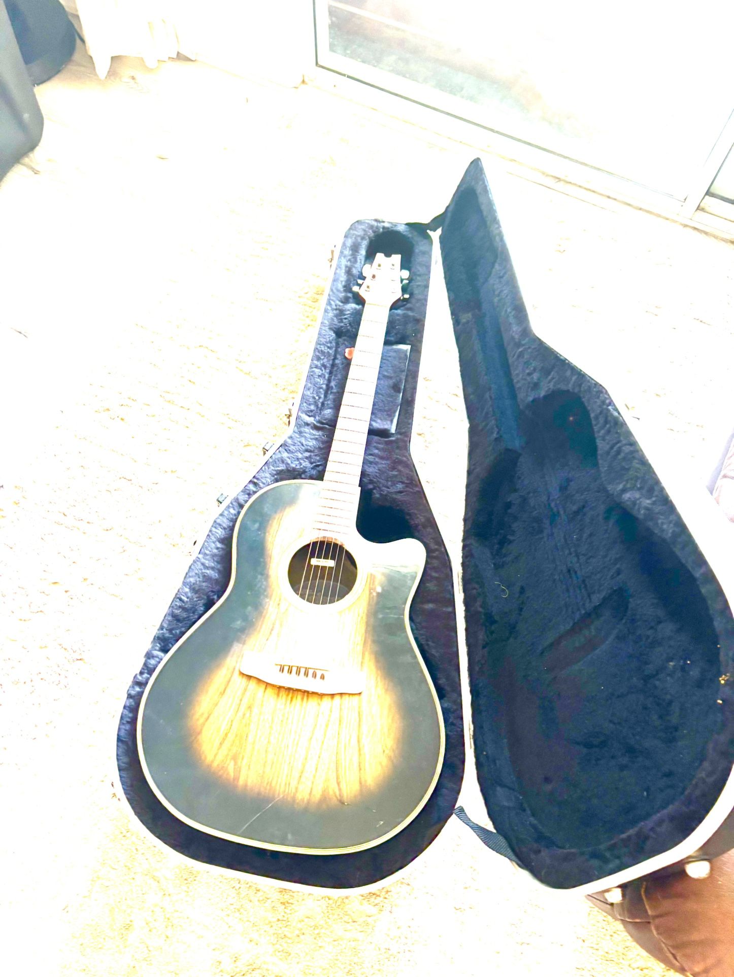 Hard Shell Case And guitar!