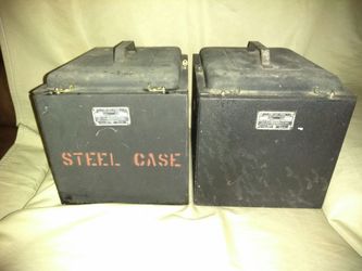 Set Of Two Navy Military Audio Equipment Boxes. Rare and In Great Condition. $70 obo