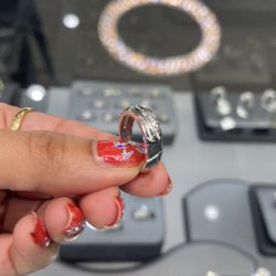 Silver Diamond Band We Have On Special Special Discount ..