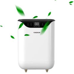 YOKEKON 1.05Gal Top Fill Evaporative Humidifier with 280mL Output and Essential Oil Tray, Humidifiers with Wick Filter for Home, Baby(White)