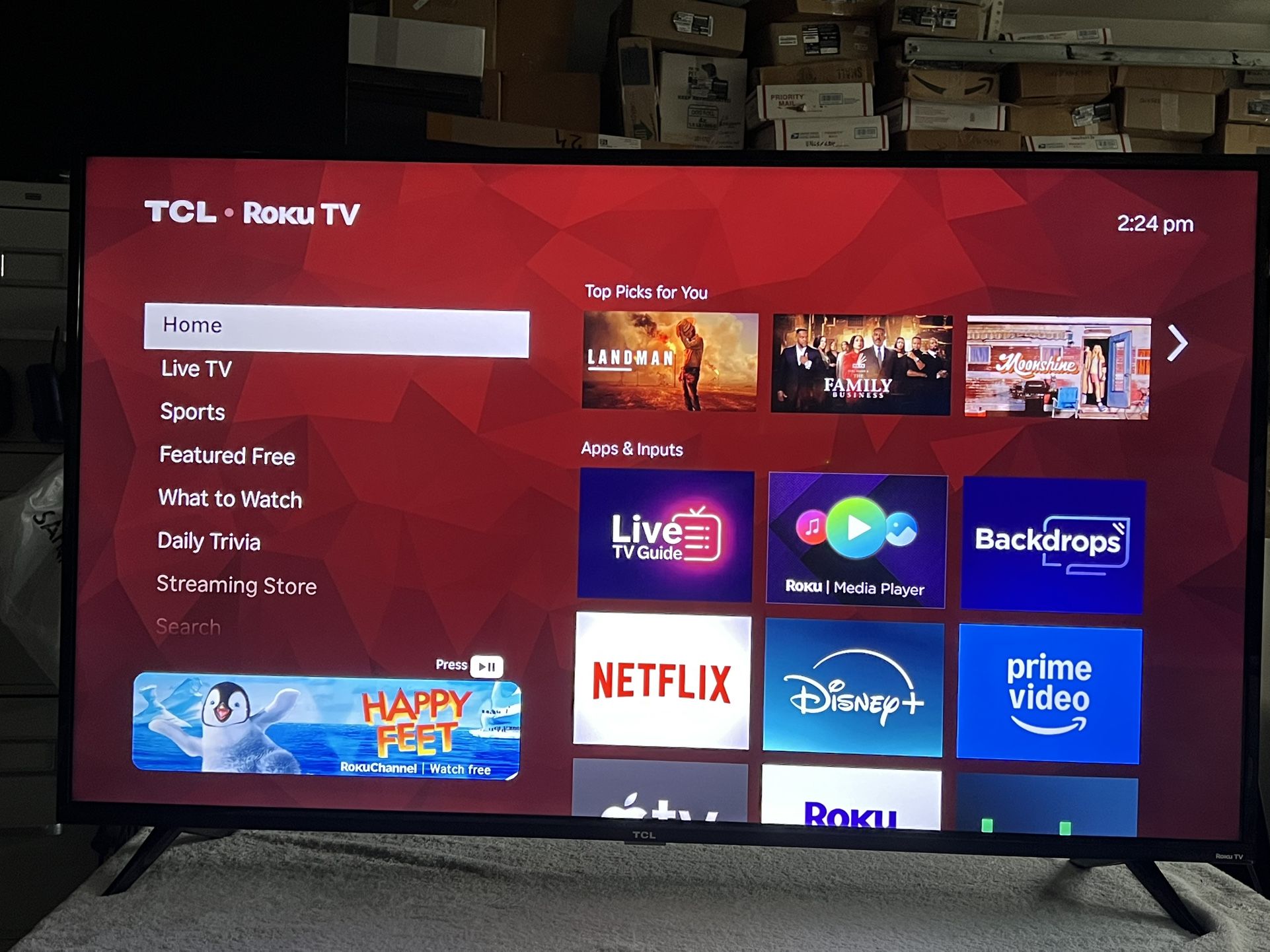 55” TCL 4K TV With No Issues
