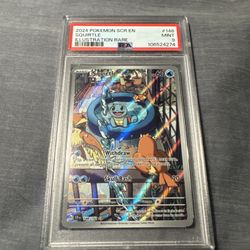 Squirtle Stellar Crown Holo Card 148/142 Sv07 PSA 9 Mint