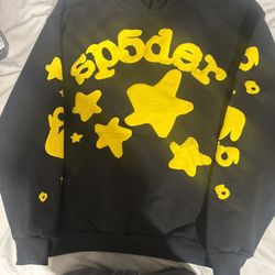 Sp5der Hoodie Beluga Onyx/yellow