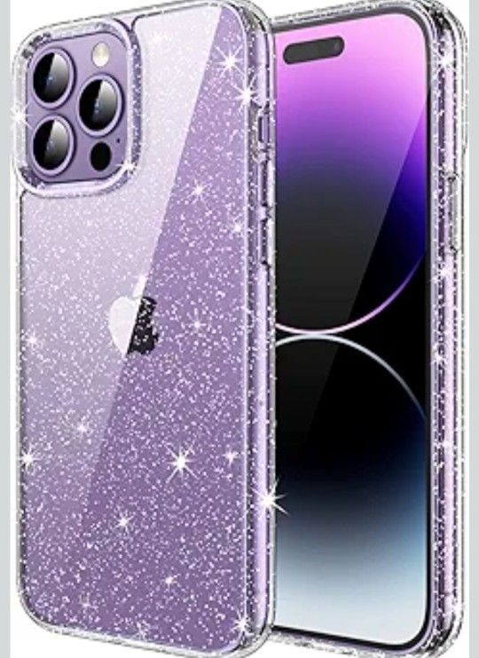 JETech Glitter Case for iPhone 14 Pro 6.1-Inch, Bling Cover for Women and Girls
