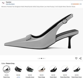 Gray Patent Kitten heel 8 1/2 $50