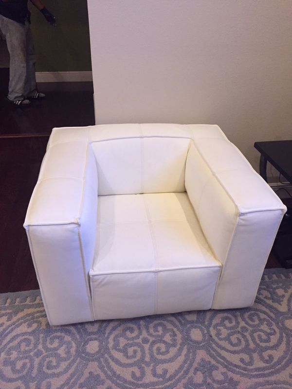Scan Design White Leather Chair For In Longwood Fl Offerup