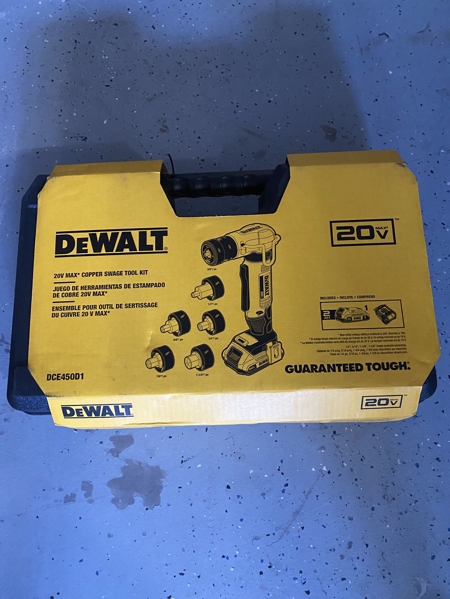 Dewalt 20V Max Copper Swage Tool Kit DCE450D1